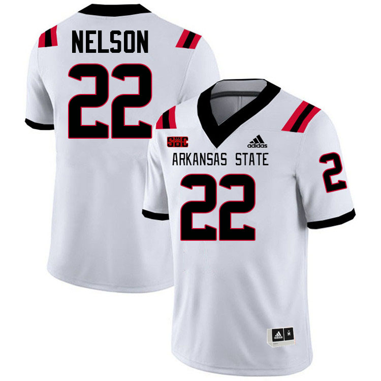 Nigel Nelson Arkansas State Jersey,Arkansas State Red Wolves Football Uniforms,Jersey-White Nigel Nelson Arkansas State Jersey,Arkansas State Red Wolves Football Uniforms,Jersey-White